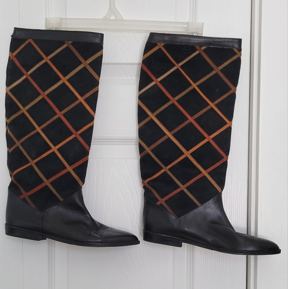 Siamanto black leather/suede boots size 8 ½ - Picture 4 of 15